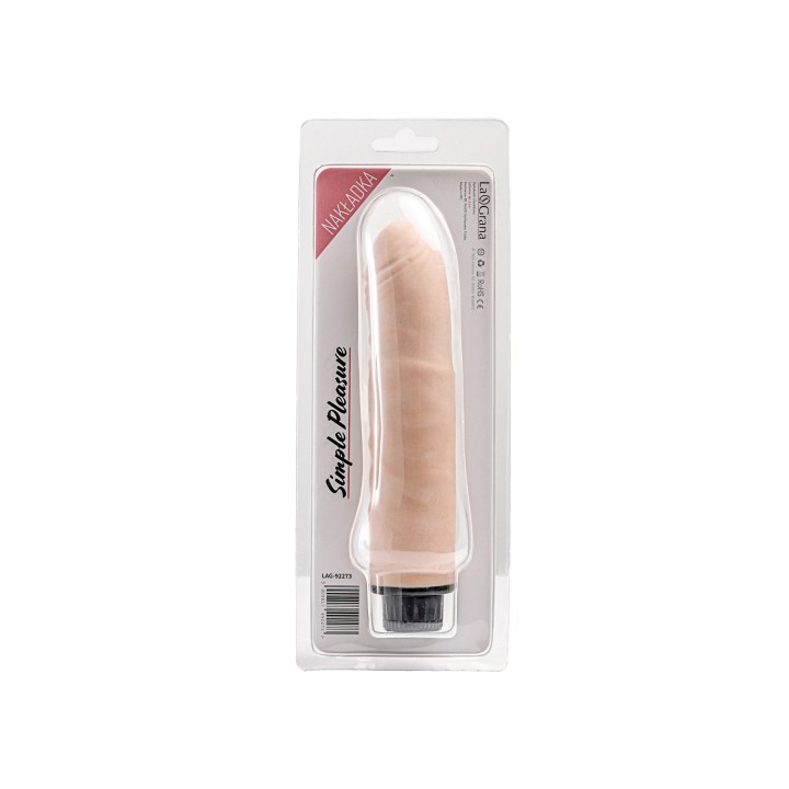 Simple Pleasure wibrator z regulacją prędkości  cyberskóra kolor cielisty 20 cm