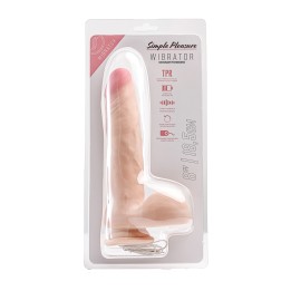 Simple Pleasure wibrator 7 trybów rotacji cyberskóra kolor cielisty 23 cm sterowany przewodowo