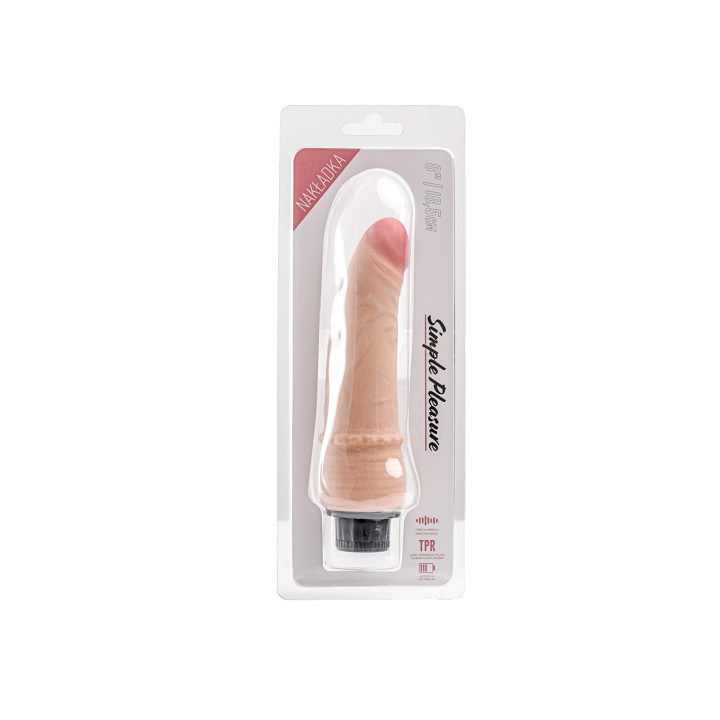 Simple Pleasure wibrator z regulacją prędkości  cyberskóra kolor cielisty 18 cm