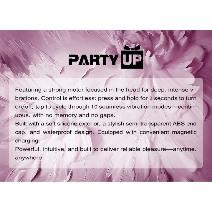 Party Up wibrator mini ładowany magnetycznie kolor turkusowy Niki
