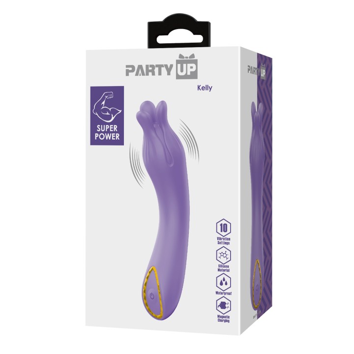 Party Up wibrator mini ładowany magnetycznie kolor fioletowy Kelly
