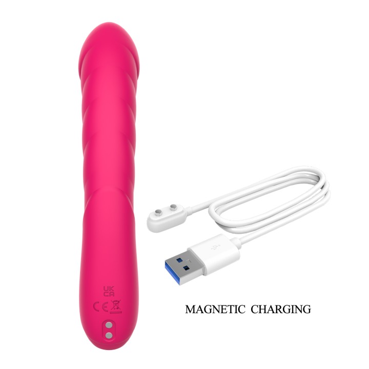Party Up wibrator mini typ króliczek ładowany magnetycznie kolor ciemny różowy Monica