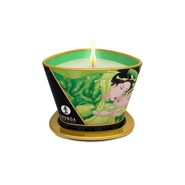 Shunga massage candle zenitude exotic green tea