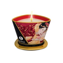 Shunga massage candle romance sparkling strawberry wine