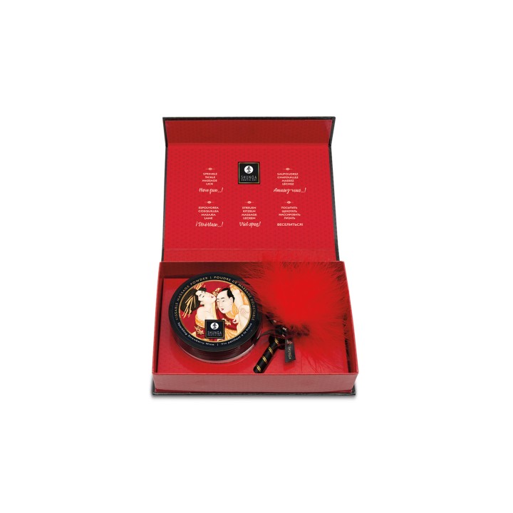 Shunga kissable massage powder sparkling strawberry wine