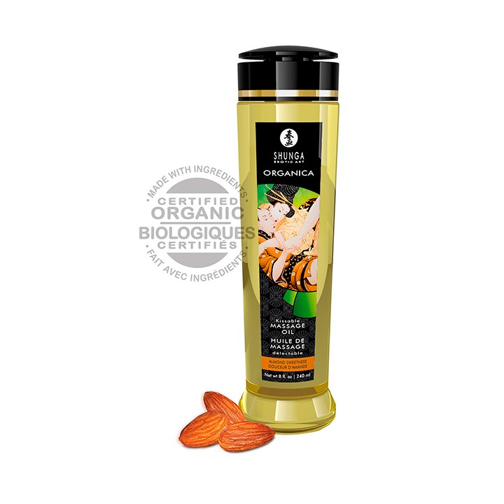 Shunga massage oil organica almond sweetness