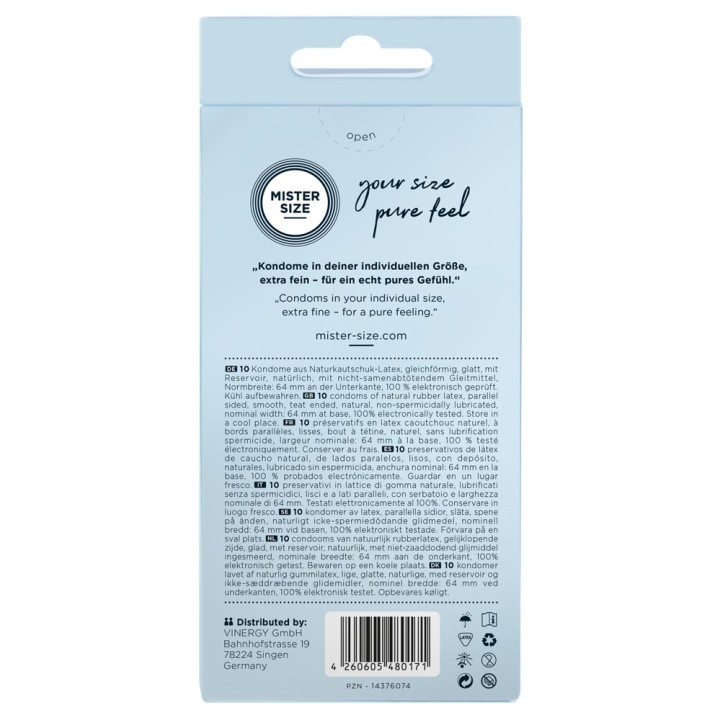 Mister Size 64 mm 10 szt. – prezerwatywy Mister Size