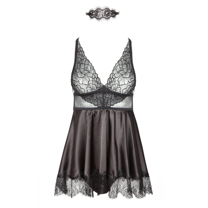 Eve chemise with mask black