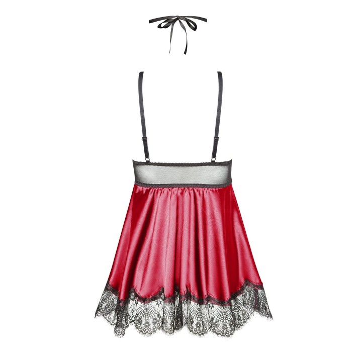 Eve chemise with mask purple