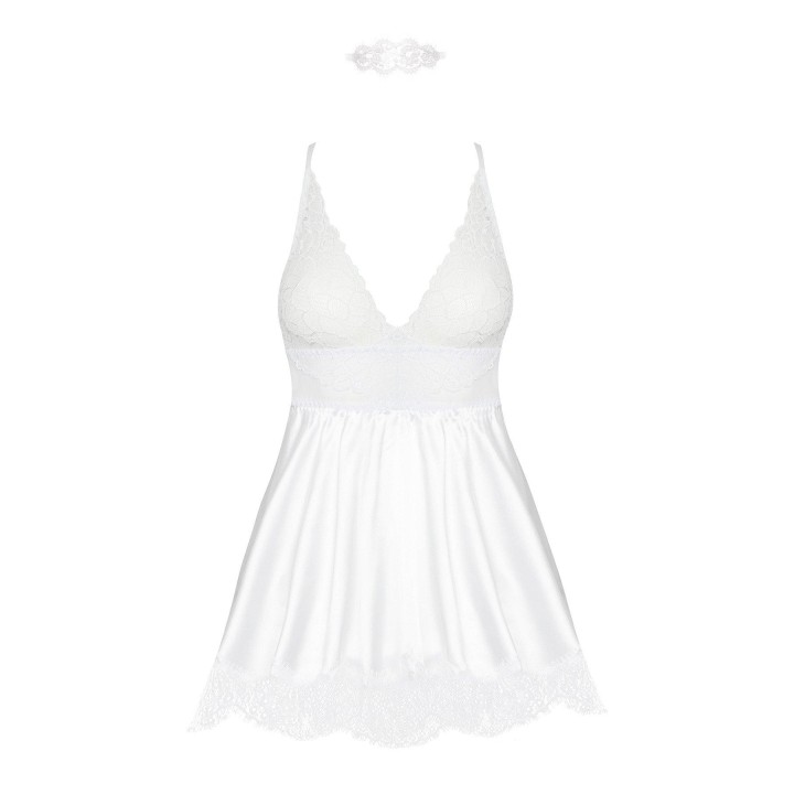 Eve chemise with mask white