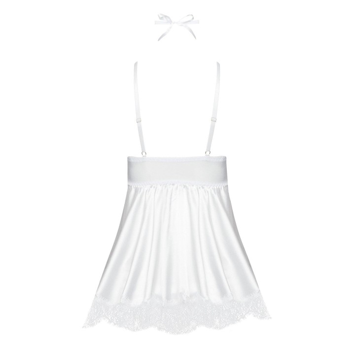 Eve chemise with mask white