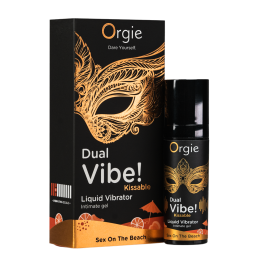 Orgie Dual Vibe! Sex On The Beach Kissable Arousal Intimate Gel