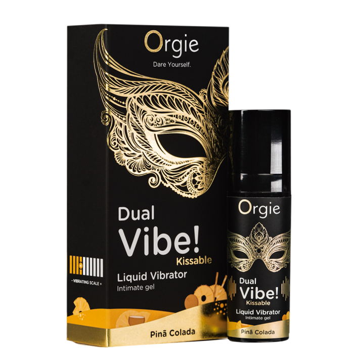 Orgie Dual Vibe! Piña Colada Kissable Arousal Intimate Gel