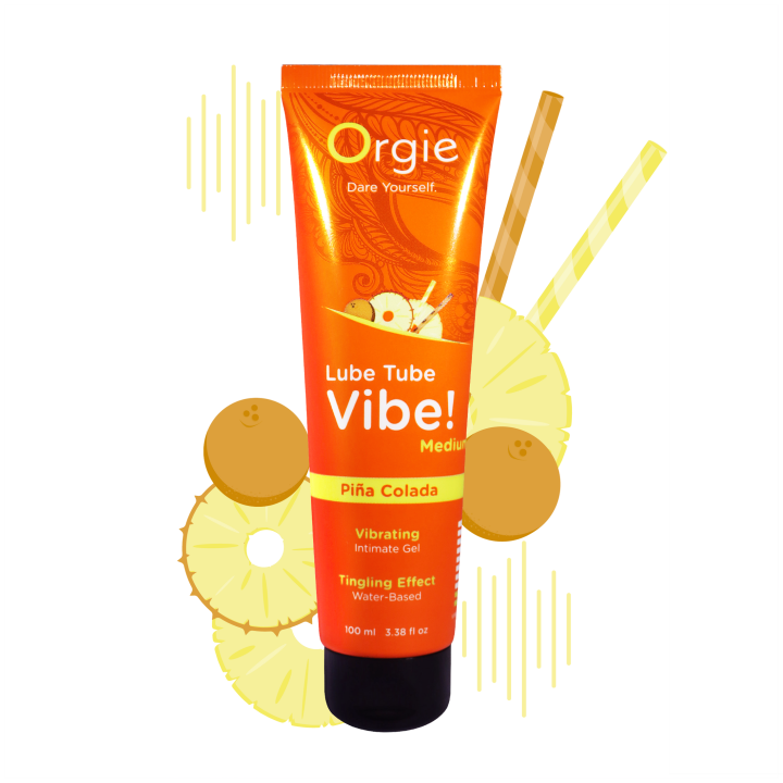 Orgie Lube Tube Vibe! - Medium - Pina Colada - 100ml