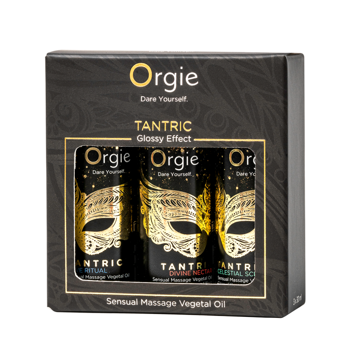 Orgie Sensual Massage Vegetal Oil Tantric Mini Size Collection 3 x 30 ml set