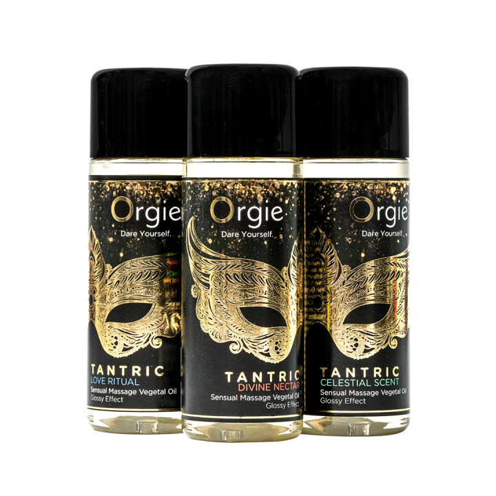 Orgie Sensual Massage Vegetal Oil Tantric Mini Size Collection 3 x 30 ml set