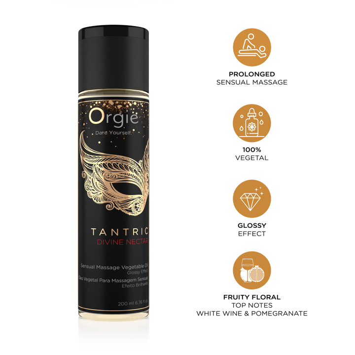 Orgie Sexy Therapy Sensual Massage Oil Fruity Floral Divinie Nectar 200 ml