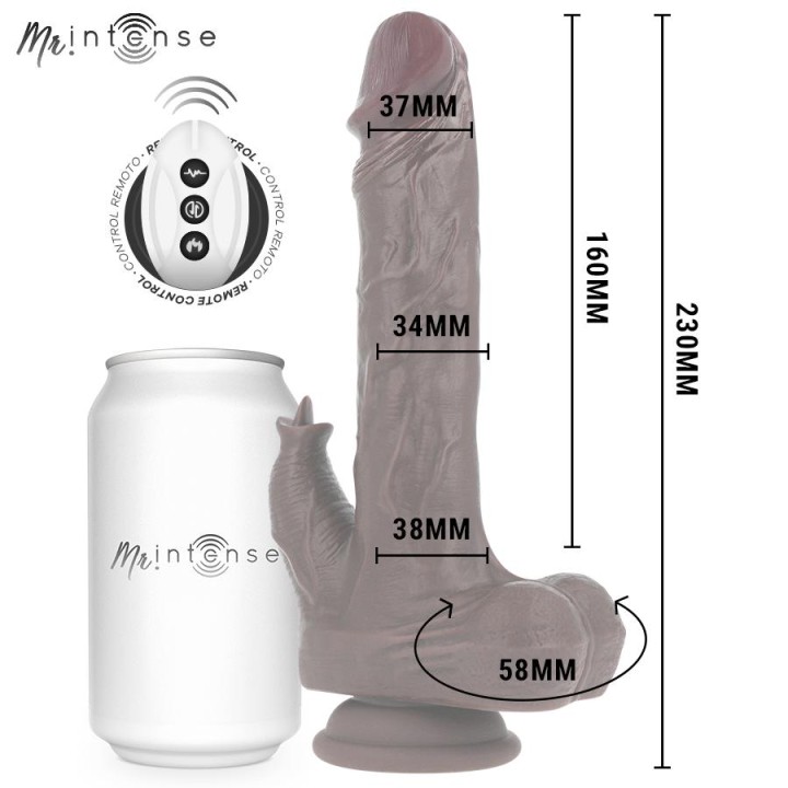 MR INTENSE - MORGAN REALISTIC MULTIFUNCTION DOLL WITH VIBRATION AND UP AND DOWN REMOTE CONTROL 23 CM -O- 3.5 CM