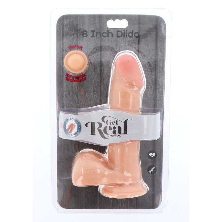 Dual Density Dildo 8inch Balls