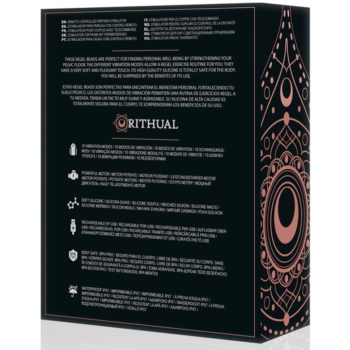 RITHUAL - NISHA RECHARGEABLE VIBRATING KEGEL BALLS BLACK