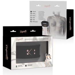 Chic Desire | obroża z zaciskami na sutki COQUETTE, neopren
