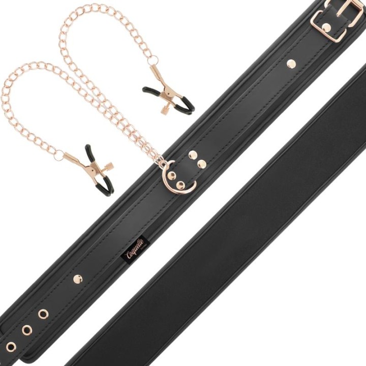 Chic Desire | obroża z zaciskami na sutki COQUETTE, neopren