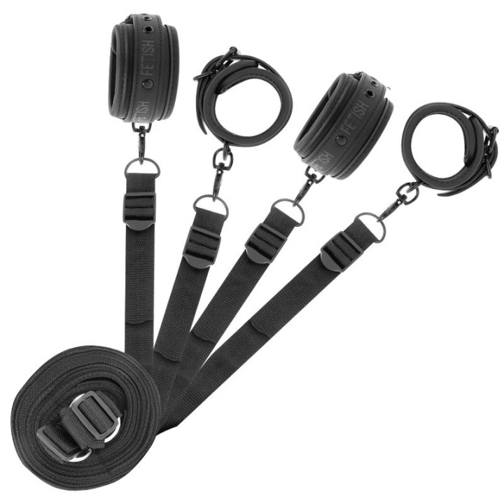 FETISH SUBMISSIVE: Handcuffs i Ties Set / regulowana konstrukcja