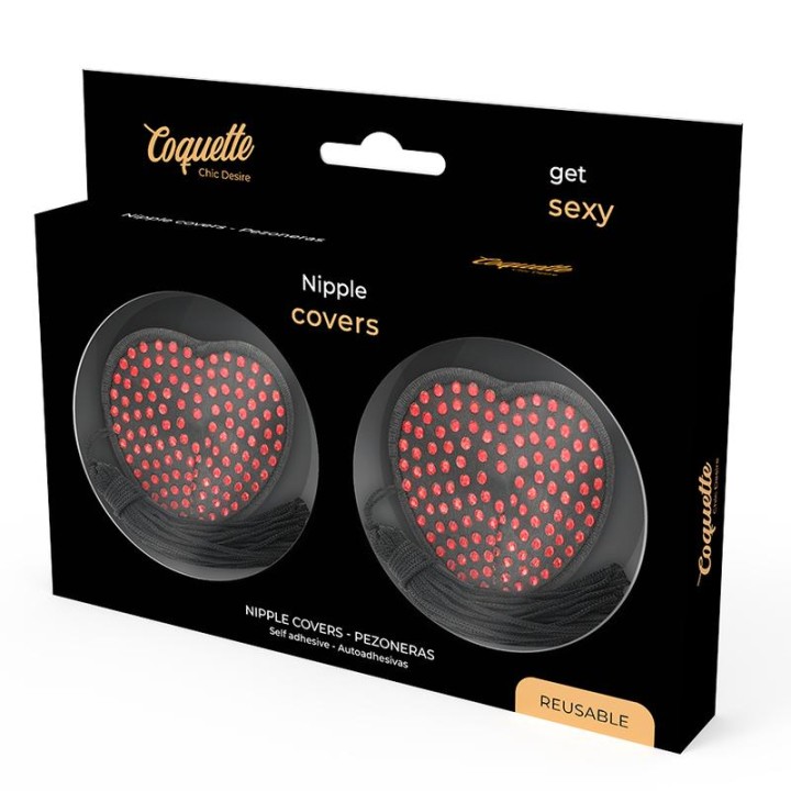 Czarno-czerwony / Chic Desire Covers Heart Black / Red — COQUETTE