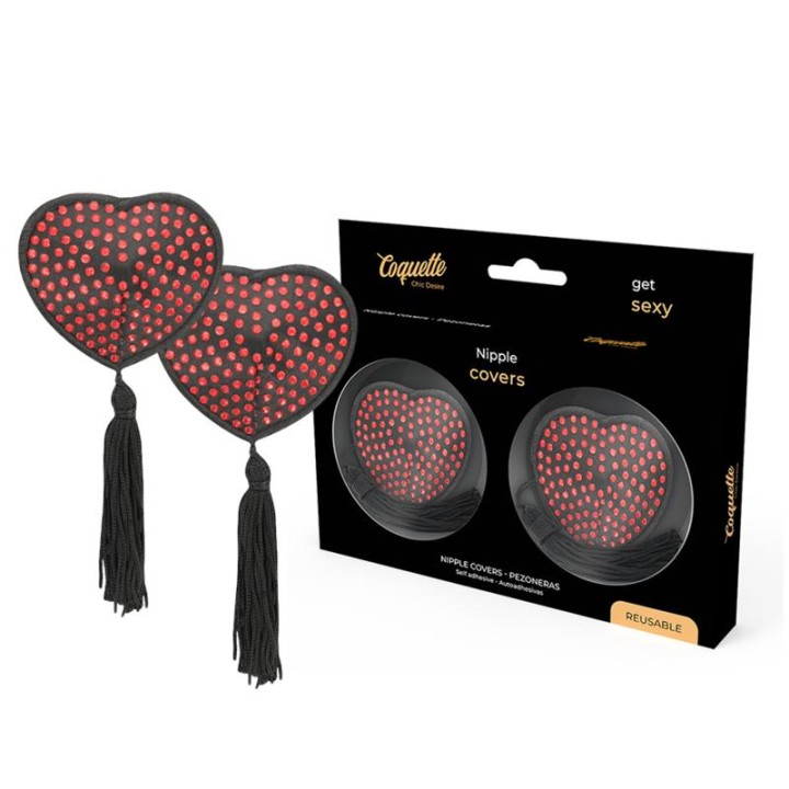 Czarno-czerwony / Chic Desire Covers Heart Black / Red — COQUETTE