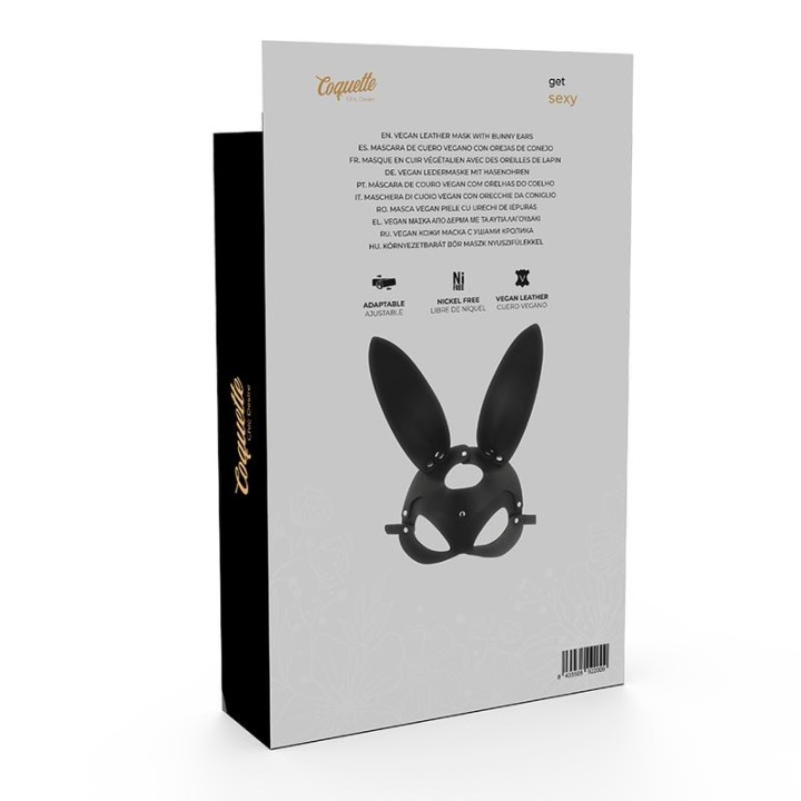 COQUETTE CHIC DESIRE - VEGAN LEATHER MASK WITH BUNNY EARS