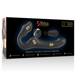 IBIZA - REMOTE CONTROL STRAPLESS VIBRATOR 3 MOTORS 1000
