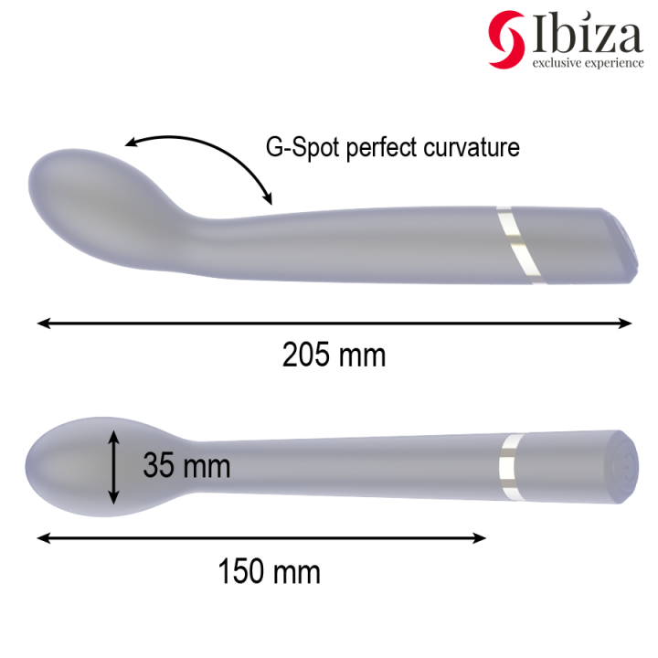 IBIZA - VIBRADOR PUNTO·G 10 VIBRACIONES RECARGABLE IBIZA - G-SPOT VIBRATOR 10 VIBRATIONS RECHARGEABLE