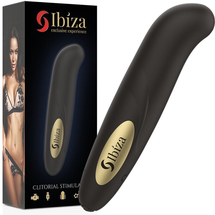 IBIZA - CLIT STIMULATOR USB CHARGER 10 VIBRATION MODES GOLDEN 13 X 2,9 CM