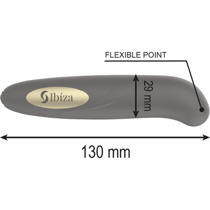 IBIZA - CLIT STIMULATOR USB CHARGER 10 VIBRATION MODES GOLDEN 13 X 2,9 CM
