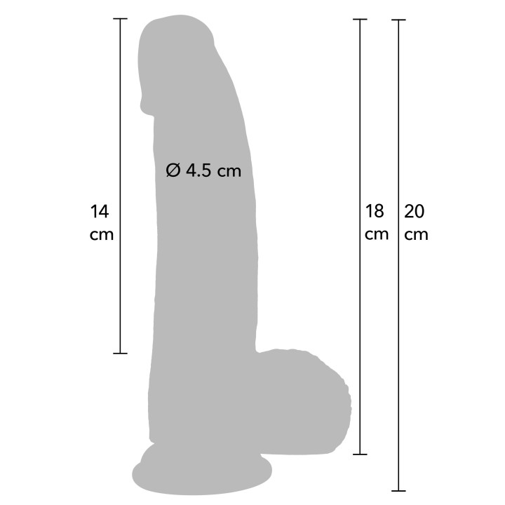 Realistic Dildo Liquid Silicone 18 cm