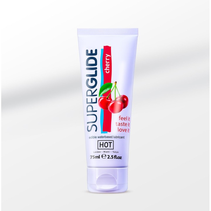 Hot Superglide edible lubricant waterbased - Cherry 75ml