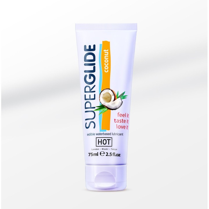 Hot Superglide edible lubricant waterbased - Coconut 75ml