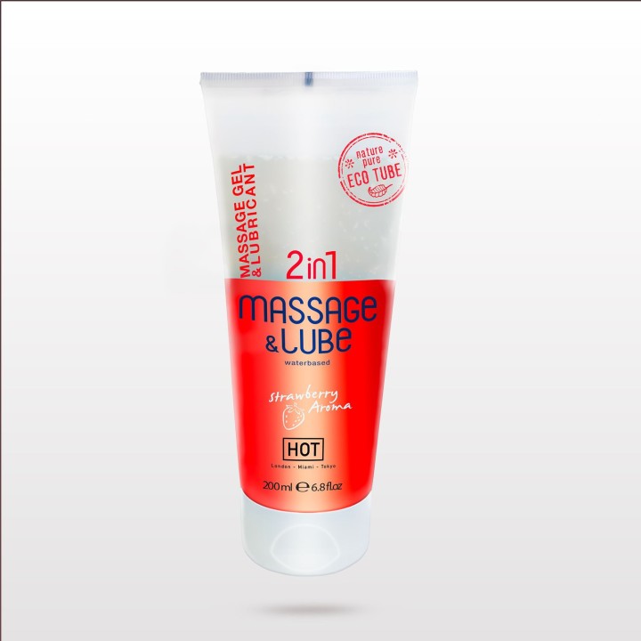 Hot Massage & Glide Gel 2in1 Strawberry 200ml