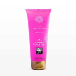 Shiatsu Massage & Glide Gel 2 in 1 - Raspberry scent 200ml