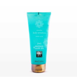 Shiatsu Massage & Glide Gel 2 in 1 - Amber scent 200ml