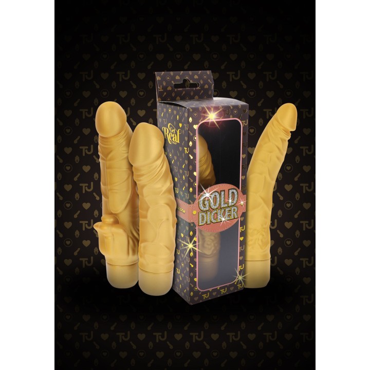 ToyJoy Get Real Gold Dicker Original Vibrator 20 cm