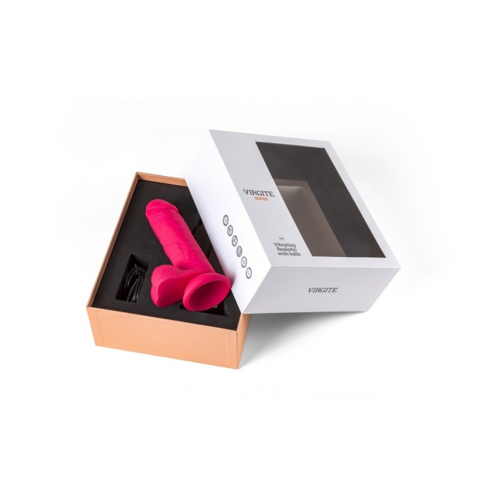 REALISTIC VIBRATOR "R12" PINK 14.4CM W/