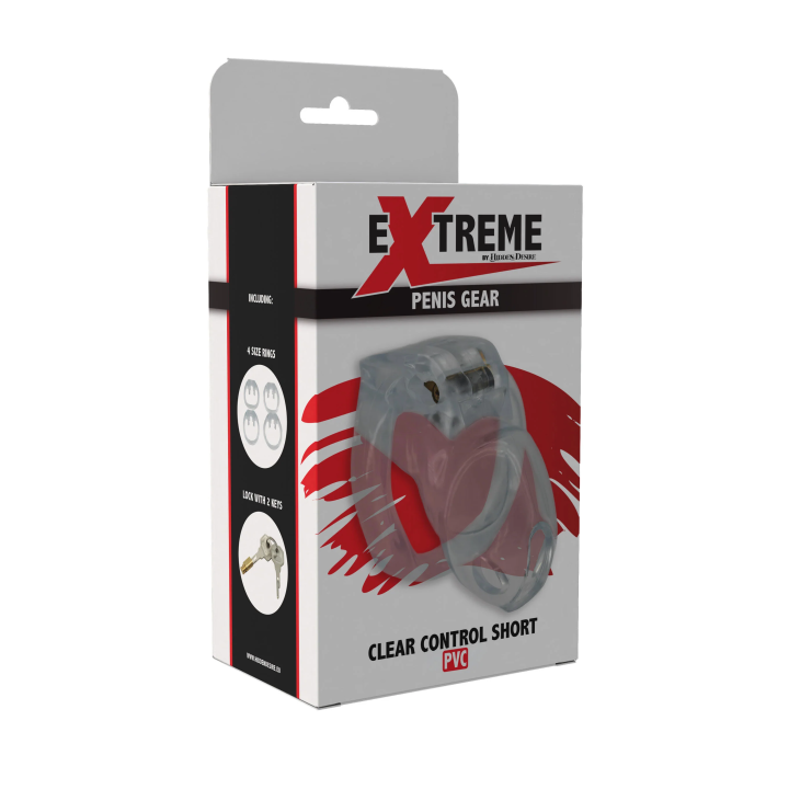 Clear Control Cock Cage Short
