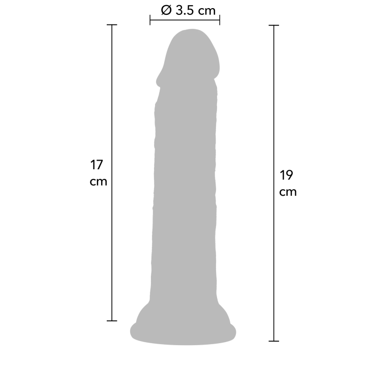 Realistic Dong Liquid Silicone 19 cm