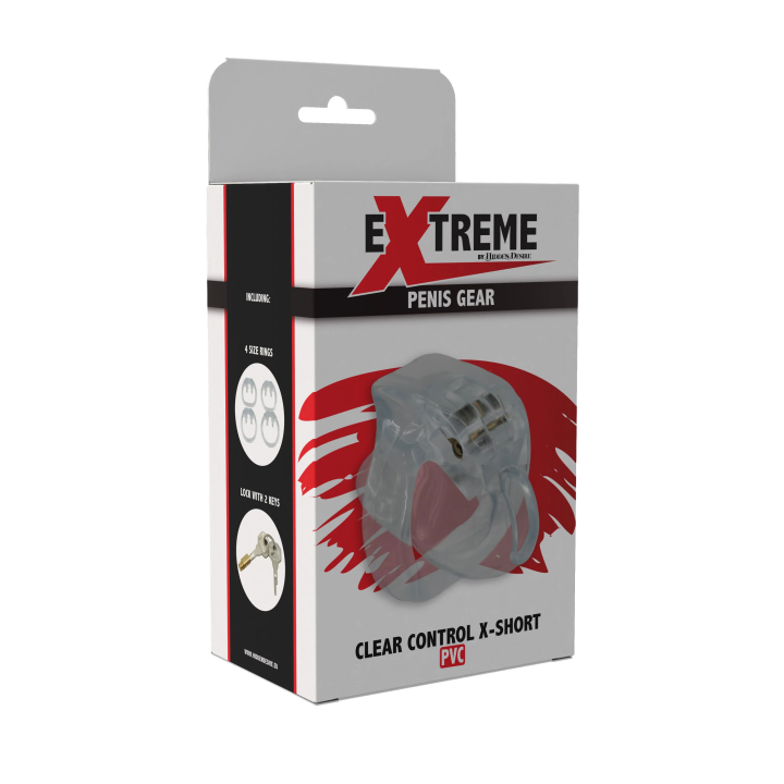Clear Control Cock Cage X-Short