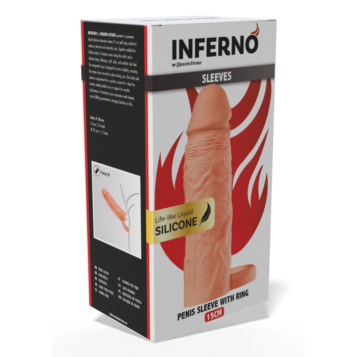 Penis Sleeve Liquid Silicone Ring 15 cm