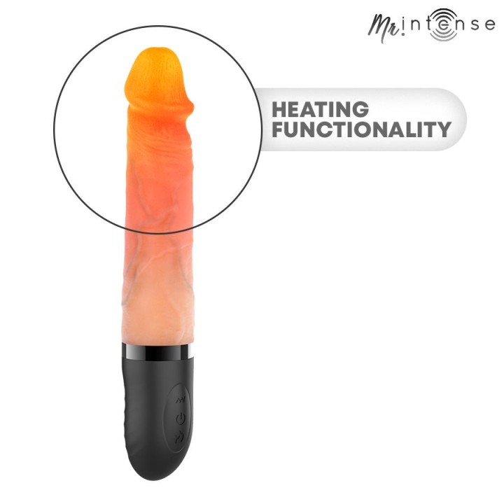 MR INTENSE - JEAN UP&DOWN VIBRATOR SILICONE WITH HEAT EFFECT 24 CM -Ø- 3.8 CM