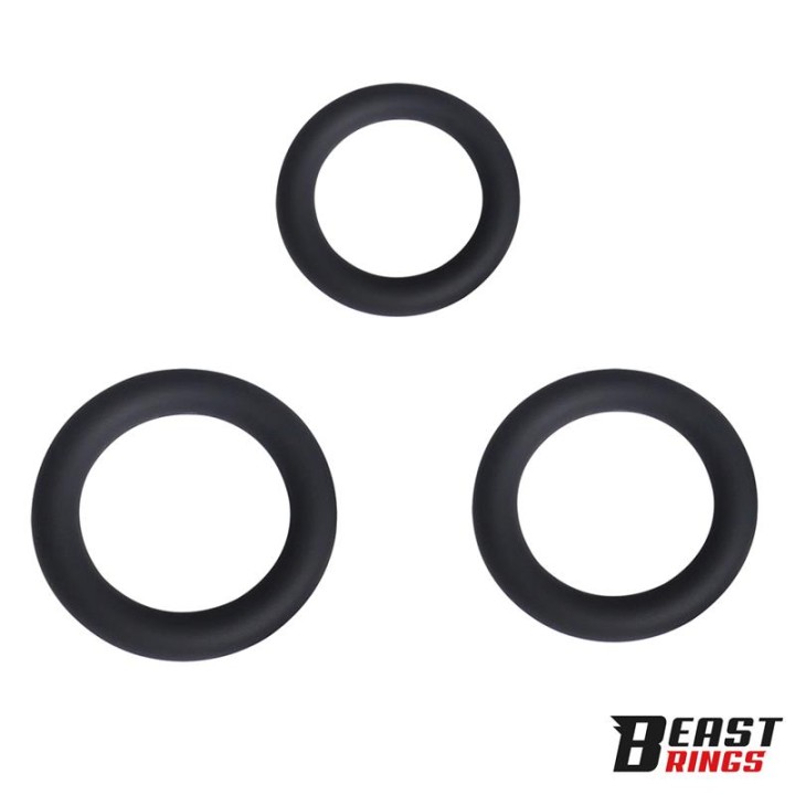 Set of 3 Penis Rings Silicone S, M and L