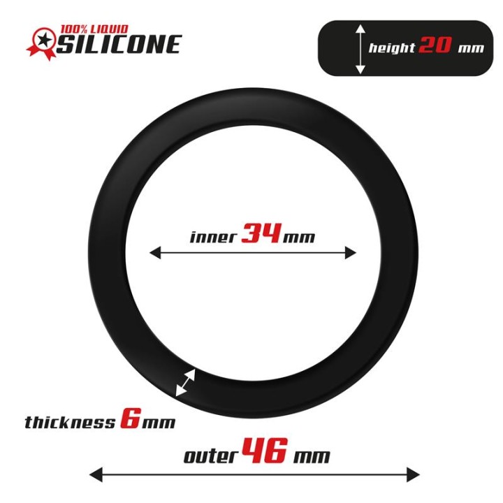 Liquid Silicone Cock Ring 3.4 cm