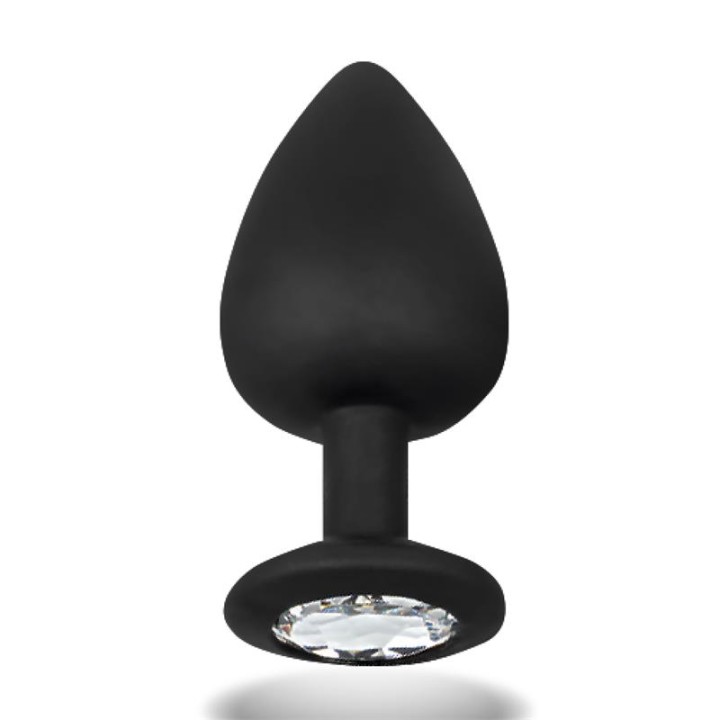 Sparkly Butt Plug Silicone Size S 7.5 cm x 2.6 cm